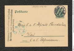 Nachlass Franz Steindachner, Karte von Haberer an Franz Steindachner (26.06.1906), Inv.Nr. 193.07, Seite 1